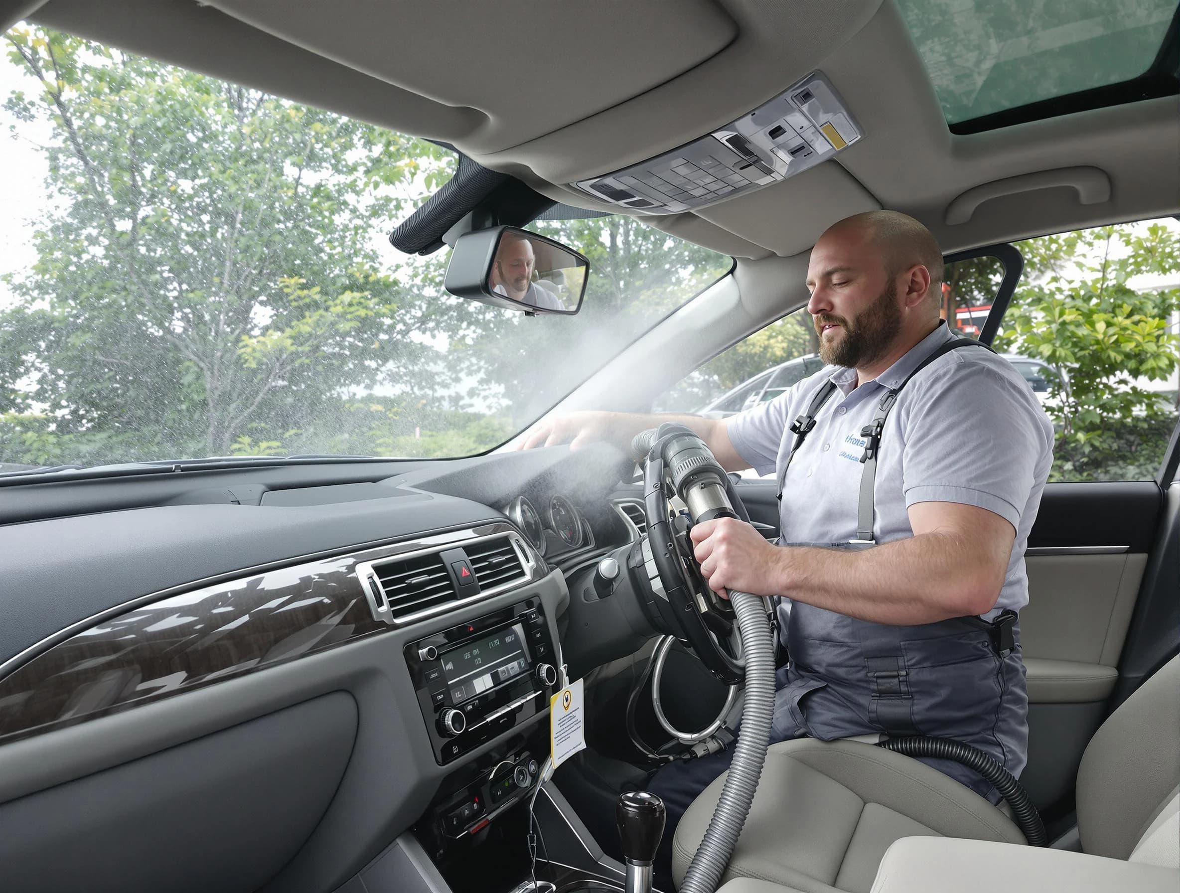 Snyderville Air Duct Cleaning specialist performing professional car duct cleaning in Snyderville