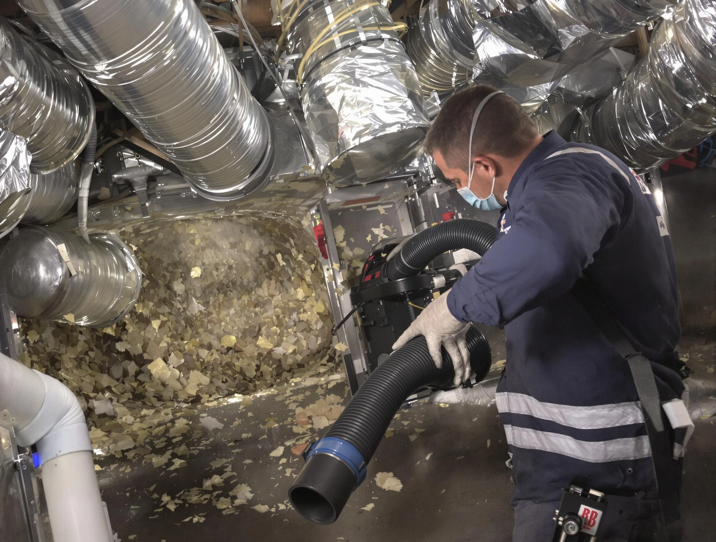 Snyderville Air Duct Cleaning specialist operating negative pressure cleaning equipment for thorough duct maintenance in Snyderville